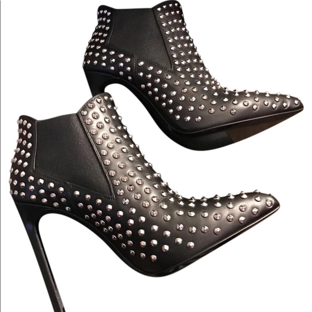 Saint Laurent - Paris Seta Calf Nero Boots/Booties